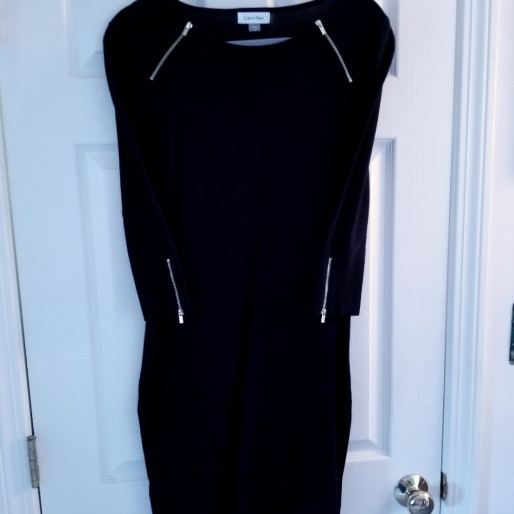 💐CALVIN KLEIN BLACK SWEATER DRESS